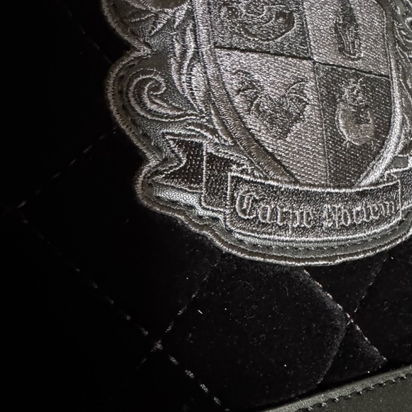 New Killstar Black Ghost Club Quilted Velvet Bag - Picture 5 of 11